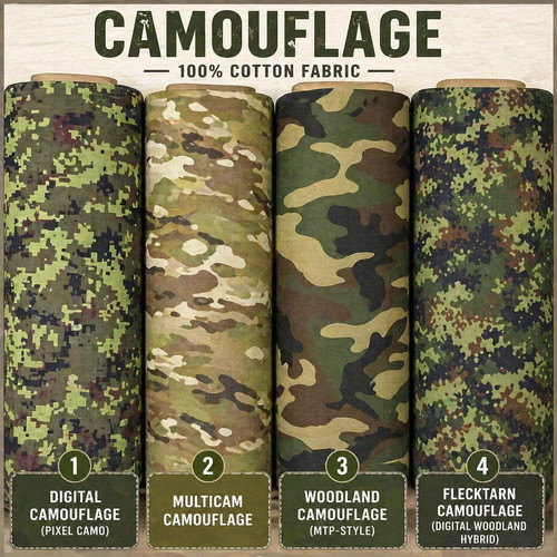 Camo green cotton - camo,