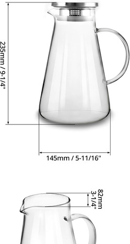Litre glass jug with - glass,