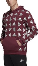Adidas All Over Print Fleece Hoodie Casual, Victory Crimson, XLT