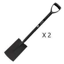 2 X DIGGING SPADE ALL STEEL