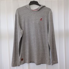 Kangol Mens Hoodie Pullover Top Long Sleeve Size Large Grey