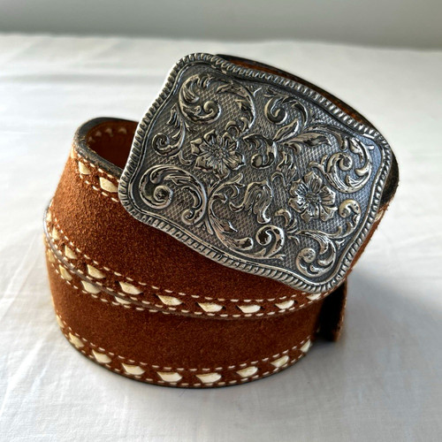 Vintage tony lama brown suede - lama,