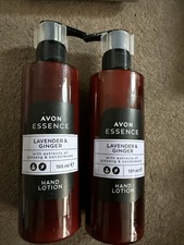 2 X 195ml Avon Essence Lavender & Ginger Hand Lotion With Ginseng & Sandalwood