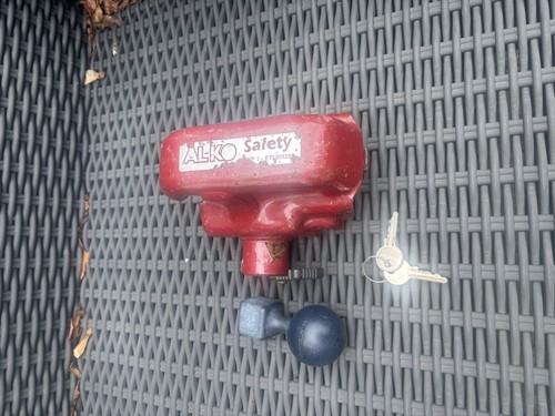 Caravan hitch lock with - al-ko,