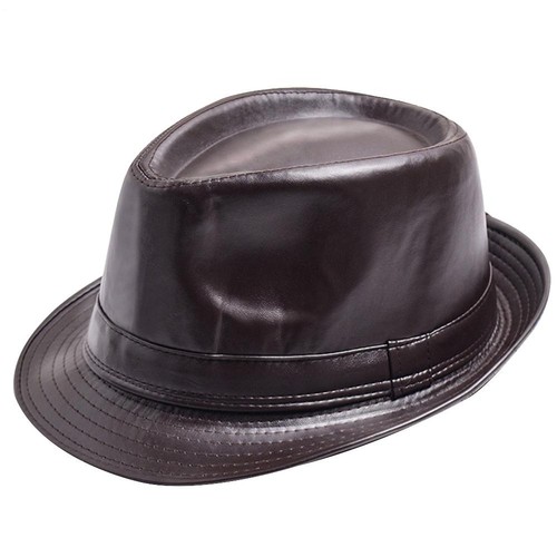 Classic leather short - pu, brim