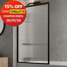 Matt Black Over Bath Shower