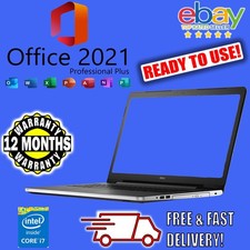 Dell Inspiron 17 5758 17.3" Inch Win11 Microsoft Office i7 8GB 256GB SSD Laptop