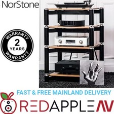 NorStone SPIDER 4 x Modular Units HiFi Rack Real Bamboo Wood Shelves