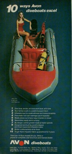 1979 avon dive boat red - boat,