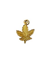 10ct vintage maple leaf charm