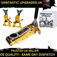 NEW LOW ENTRY 1.5 TON LIGHTWEIGHT TROLLEY JACK AND 2x 3 TON LOCKING AXLE STANDS