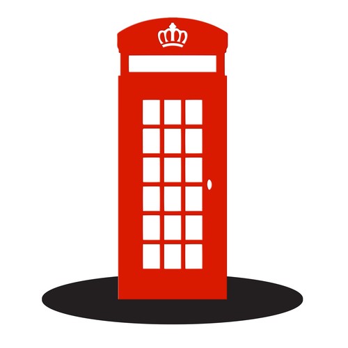 Red telephone box iron - red,