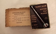 LL Products Vintage Boxed 1950's Dairy Maid Butter Pat Maker Made In England