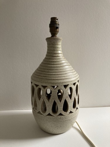 Vintage pottery lamp base - pottery,