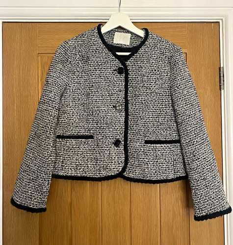 Women black white tweed - &,