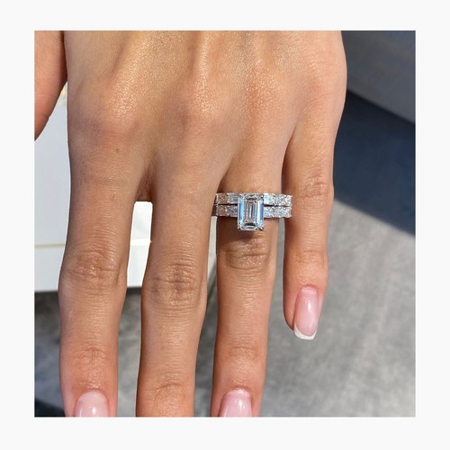 Diamond ring band emerald - ring, vs1