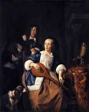 Gabriel Metsu photo A4 the cittern player