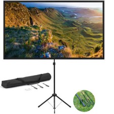 Projector Screen with Stand 100 Inch 16:9 Portable Outdoor Tripod excelimage