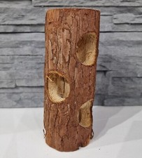 Natural Wooden Animal Tunnel Exercise Tube Chew Toy for Rabbit Ferret Hamster