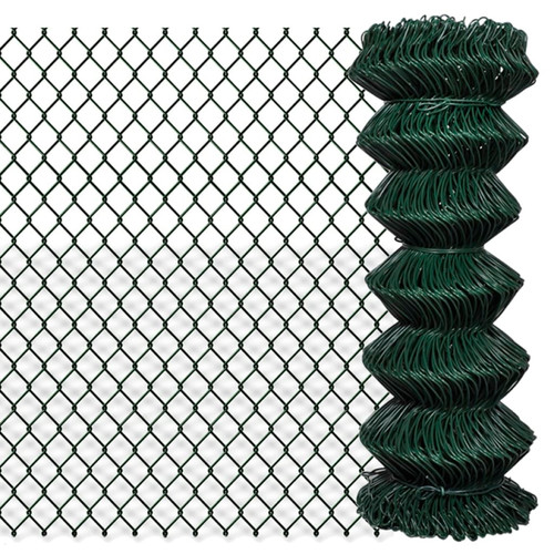 Chain link fence green - chain,