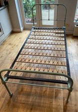 Iron Single Bed Frame with mattress.