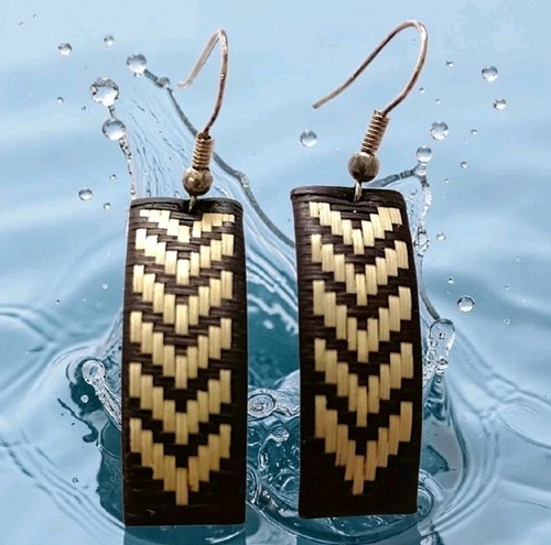 Peruvian hand woven earrings - hand,
