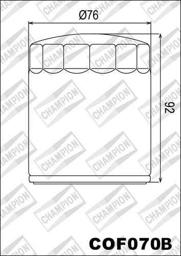 Cof070b oil filter champion - oil,