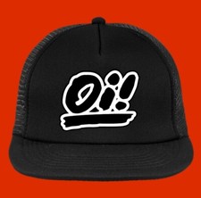 Oi! Punk Skins Hardcore Mens Trucker Hat Black Snapback Retro Cap NEW!