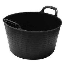 15L Black Flexi Plastic Tub / Bucket for Household and Garden