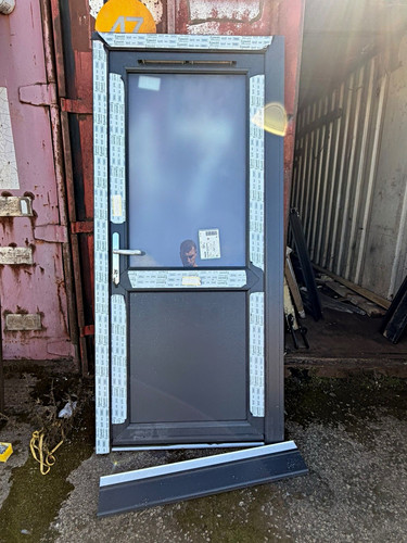 Anthracite grey upvc door - anthracite,