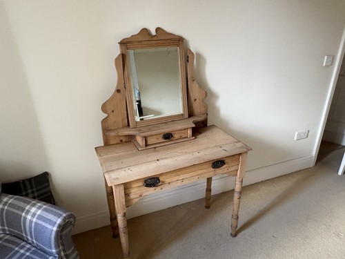 Vintage pine dressing table - vintage,