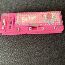 VINTAGE 1990’s PENCIL CASE BOX WITH SHARPENER CALENDAR & COMPARTMENTS