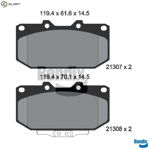 Brake pad set - brake,