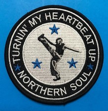 NORTHERN SOUL IRON ON PATCH - "TURNIN' MY HEARTBEAT UP" - NORTHERN SOUL DANCER