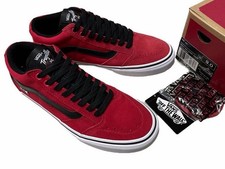 Deadstock Vans Pro Tnt Sg Color Red Black Suede Sneaker with Box Men Us9