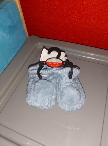 Baby blue pom - baby, shoes