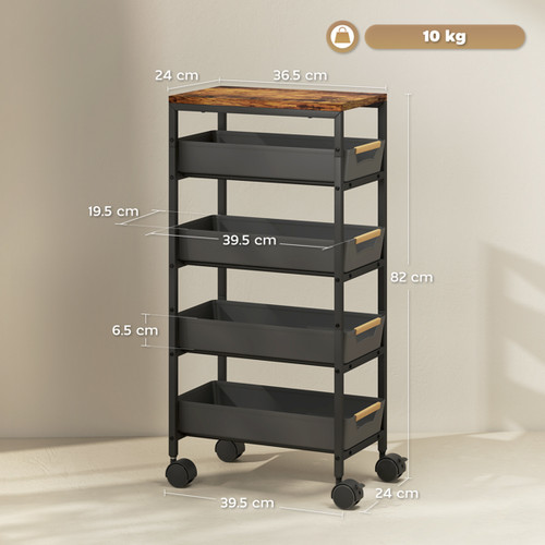 Tier storage trolley - trolley, rolling