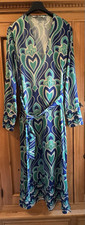 Zara Blue Silky Kaftan Dress M