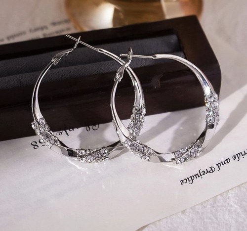 925 sterling silver crystal - silver,