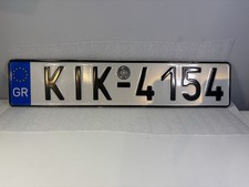 Greece Greek Euroband Number License Plate Genuine Used Condition
