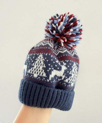 Fair isle knit bobble hat - fair, with