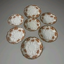 Antique Aynsley Saucers with Floral Pattern Set of 7 tableware