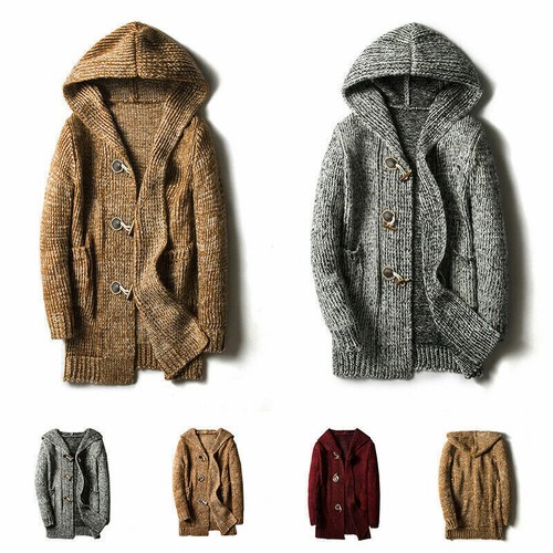 Mens hooded cardigan sweater - mens,