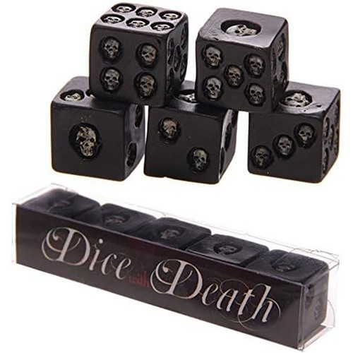 Black skull dice set - black, of