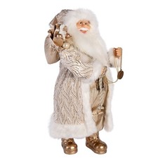 24" Large Gold Santa Figure
