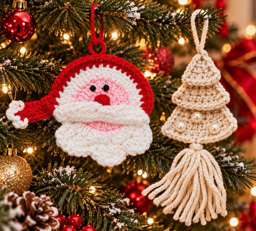 Handmade crochet yarn - crochet, santa