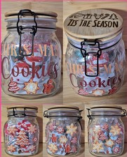 Christmas Cookie Jar Glass