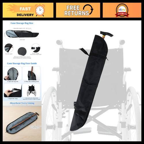 Adjustable cane storage bag - adjustable,