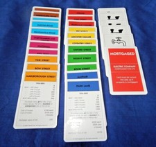 Monopoly Cards 2001 Traditional Spare Pieces (Round Edges) - Please Choose:-