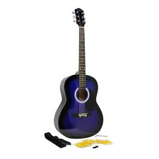 Martin Smith W-100 Acoustic Guitar with Spare Strings Plectrums & Strap in Blue